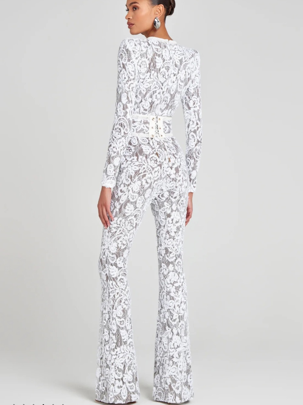 New Nadine Merabi Bella Lace Jumpsuit - Picture 4 of 8